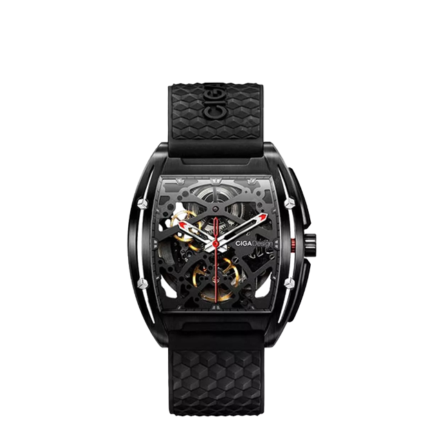 CIGA Design Náramkové hodinky Z Series DLC Automatic Mechanical Skeleton Black