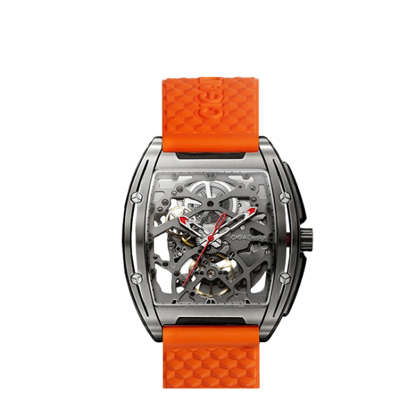 CIGA Design Náramkové hodinky Z-Series Titanium Automatic Mechanical Skeleton Orange