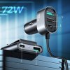 Joyroom Car Charger 5-in-1, C+C+U+U+U, QC 3.0, PD 3.0, FCP, AFC, 12V/24V, 72W, Black (JR-CL05)