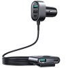 Joyroom Car Charger 5-in-1, C+C+U+U+U, QC 3.0, PD 3.0, FCP, AFC, 12V/24V, 72W, Black (JR-CL05)