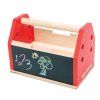 TV476 Tool Box Red Wooden Saw Hammer Spanner Chalk Board