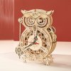 RoboTime 3D drevená mechanická skladačka Sovie hodiny