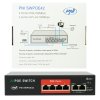 PoE prepínač PNI SWPOE42 4 PoE 100 Mbps porty a 2 UP Link 100 Mbps porty, 65 W, funkcia AI Extend až 250 m, ochrana pred bleskom 4 kV