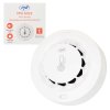 Senzor dymu, teploty a vlhkosti PNI SafeHouse A022 s Wi-Fi, aplikácia Tuya, kompatibilný s Alexa a Google Assistant, 80dB, samostatný, biely