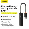 Baseus Network Adapter Lite Series Ethernet Adapter USB-A to RJ45 LAN Port (100Mbps) Black (WKQX000001)