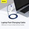 Baseus Type-C - Type-C Crystal Shine series fast charging data cable, 100W, 2m, Blue (CAJY000703)