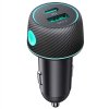 Joyroom Car Charger U+C, QC 3.0, PD, 60W, RGB, Black (JR-CCN01)