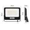 LED reflektor GLARO 100W, čierny, IP65, 10000 lm, neutrálna biela