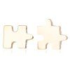 damske zlacene ocelove nausnice puzzle 102649