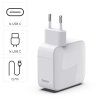 HAMA GaN, Rýchlonabíjačka, 2x USB-C PD/QC 30W Odn