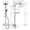 Sprchová súprava S 240 Showerpipe EcoSmart, chróm, Crometta
