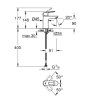 704162 rubinetto per lavabo a colonna senza scarico, LOOP