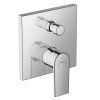 bañera empotrada cuadrada, enchufe de pared, VERNIS SHAPE, cromo