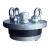Well head cap 110/1" with connection, plastic hermetic well and pump protection