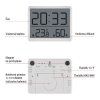 Digitales Thermometer mit Feuchtesensor, Funksensor, Wecker, Datum E6210