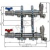 Zostava rozdeľovač/zberač pre vykurovacie telesíá   - bez skrine - 1xEK; 9cestný; nikel  IVAR.CS 501 ND