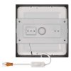 LED prisadené svietidlo, štvorec, čierne, 12,5W, CCT