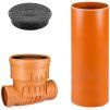 DN 400/160/5000 Straight-Through Inspection Shaft, Plastic Sewage