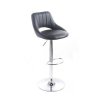 Barová stolička G21 Aletra koženková, prešívaná black