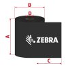 Páska Zebra ZipShip 3200, 220mm x 450m, TTR, vosk/pryskyřice