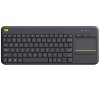 Klávesnica Logitech K400 Plus bezdrátová + Touchpad, USB, CZ, Černá