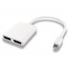 Adaptér mini DisplayPort - 2x DisplayPort , rozšíření + zrcadlení obrazu, 4K*2K@30Hz