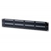 Patch panel UTP cat.6 48p. 2U,Black