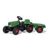 Šliapací traktor Rolly Toys Kid s vlečkou - zeleno-červený Akční