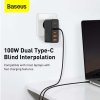 Baseus Travel Charger GaN2 Pro Quick wall charger C+C+U+U, PD 3.0, QC 4.0+, 100W EU Black (CCGAN2P-L01)