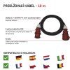 3f predlžovací kábel 5×32A, 10m