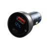 Baseus Car Charger Particular Digital Display C+U, PD 3.0 QC 4.0+, SCP, PPS, 5A, 65W Silver (CCKX-C0A)