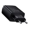 Baseus Travel Charger Compact Quick Charger U+U+C PD3.0, QC 3.0 30W EU Black (CCXJ-E01)