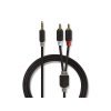 Kábel Jack 3,5mm stereo/2x Cinch 3m NEDIS CABW22200AT30