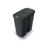Kôš odpadkový COMPACTA Q DUO recyklovaná čierna s čiernym vekom 45l