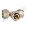 Screwed T-piece joint 16x16x16 for PEX-AL-PEX pipe