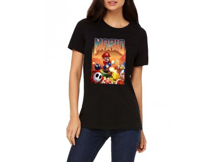 dámské tričko Mario doom parodie