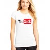 Dámské bílé tričko Youtube parodie