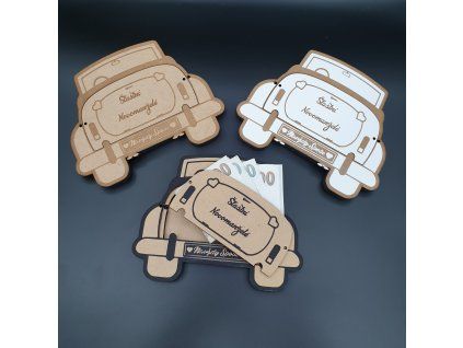 Dárková krabička na peníze svatba dřevěná