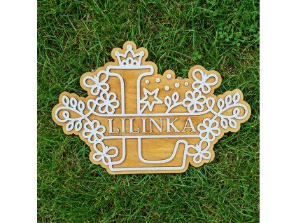 Cedule monogram na dveře se jménem