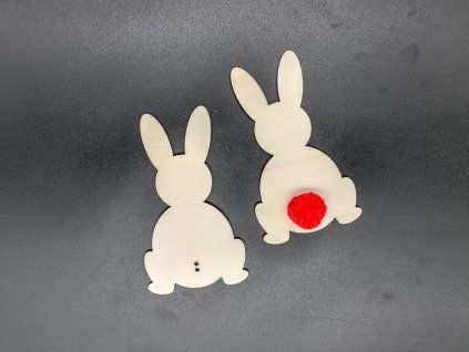 Zajíček dřevěná dekorace na dozdobení