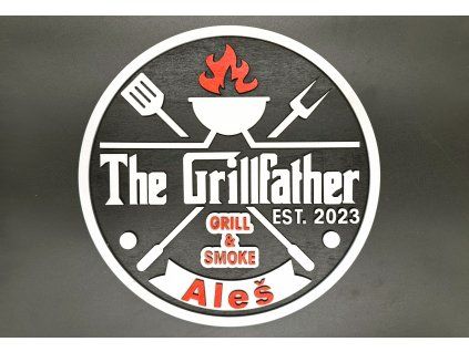Grillfather dřevěná dekorace ke grillu
