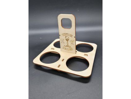 Nosič kelímků dřevěný