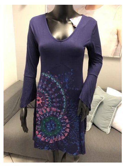 Lehké fialové šaty Desigual -S