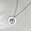 Řetízek KRUH se jmény a BIRTHSTONE - stříbrná
