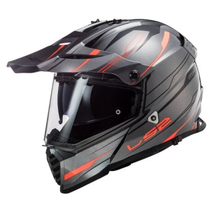 Prilba LS2 MX436 PIONEER EVO Knight Titanium Orange