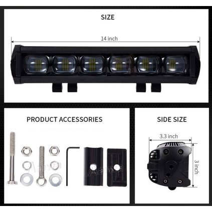 LED panel na štvorkolku svetlo 13,2" - 37 cm 8D dioda