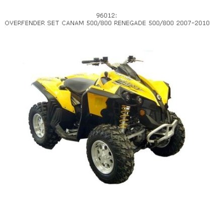 Rozširovacie plasty blatníkov Can Am Renegade 500/570/650/800/1000 G1 / G2 D2O