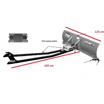 RADLICA ATV SNEŽNÝ PLUH LINHAI 400 500 M550 125 CM BLACK