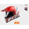 Prilba LS2 MX436 PIONEER MX436 EVO EVOLVE Bielo Červená