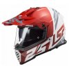 Prilba LS2 MX436 PIONEER MX436 EVO EVOLVE Bielo Červená